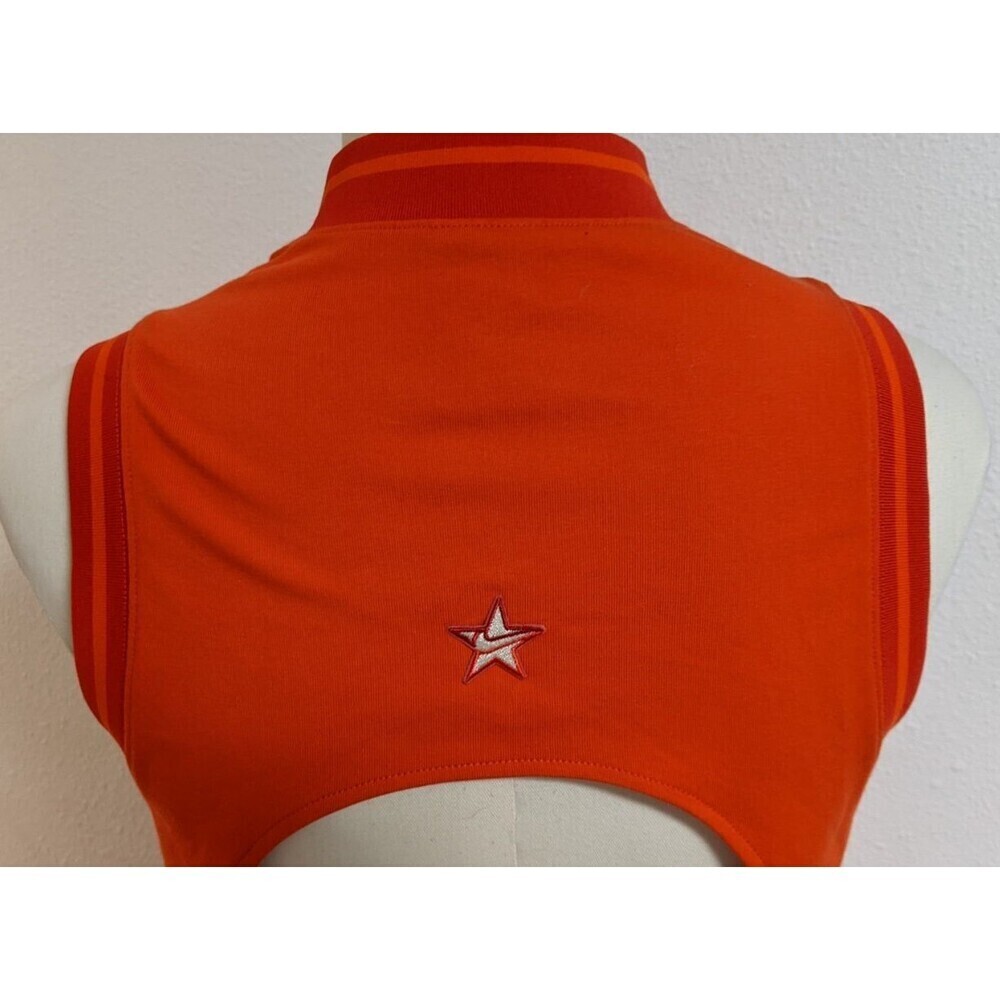 NWOT Women's NIKE Orange Backless Sleeveless 1/4 Zip Ribbed Neck Top SM - Picture 3 of 11